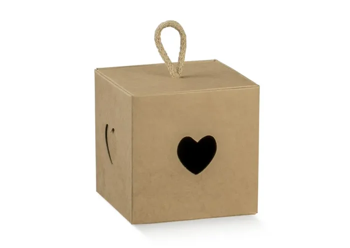 Scotton Scatola In con Cordino 90 x 90 x 65 Mm Avana 10 Pz