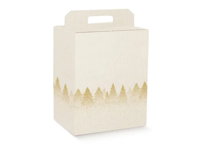 Scotton Scatola Natale Portapanettone e Bottiglia 280 x 200 x 350 Mm White Forest 1 Pz