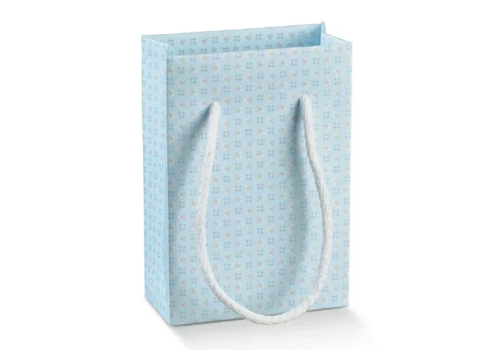 Scotton ShopperBox con Cordino 160 x 80 x 230 Mm Bloom Azzurro 10 Pz
