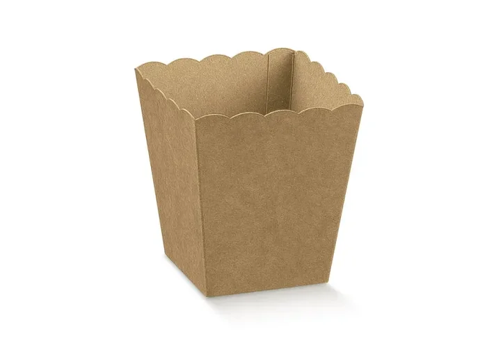 Scotton Vaso in Cartoncino 70 x 70 x 110 Mm Avana 10 Pz