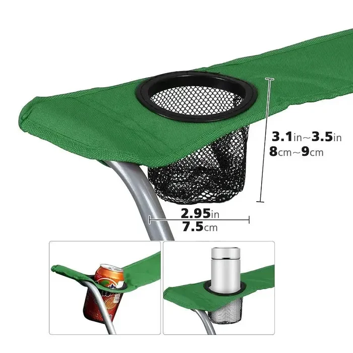 Sedia da Campeggio Pieghevole ACTIVE FOREVER (Verde) - immagine 2