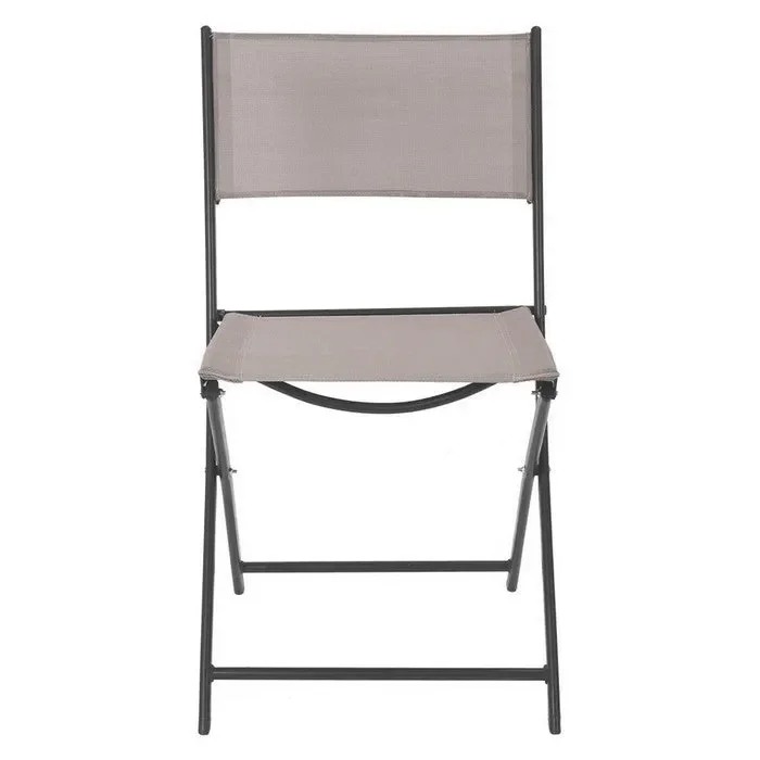 Sedia da giardino pieghevole in metallo e textilene - immagine 2
