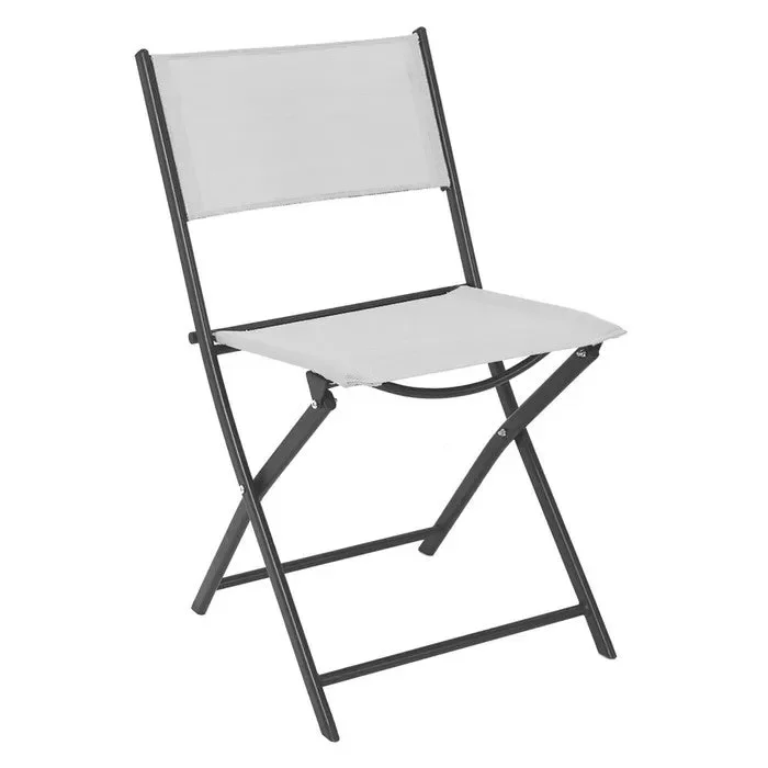 Sedia da giardino pieghevole in metallo e textilene - immagine 3