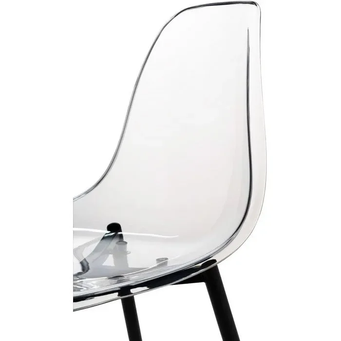 Sedia moderna in policarbonato con gambe in metallo nero – Beatrice - immagine 3