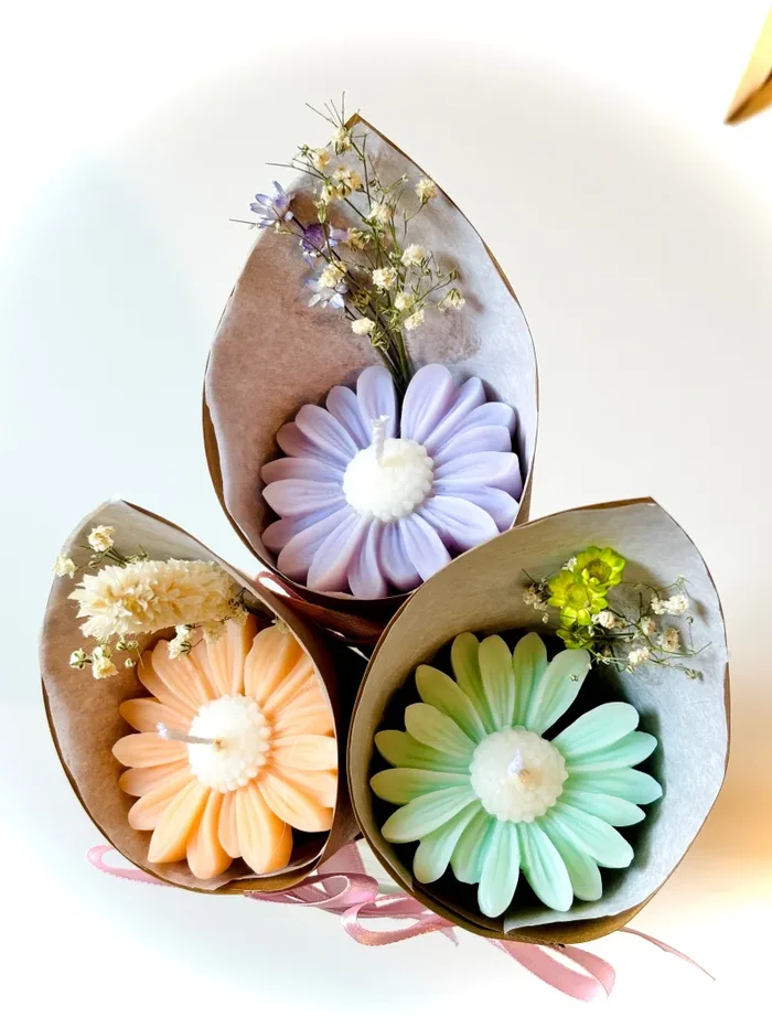 Segnaposto elegante Margherita profumata in Cera di soia 100% vegetale realizzata artigianalmente Vendita calda online