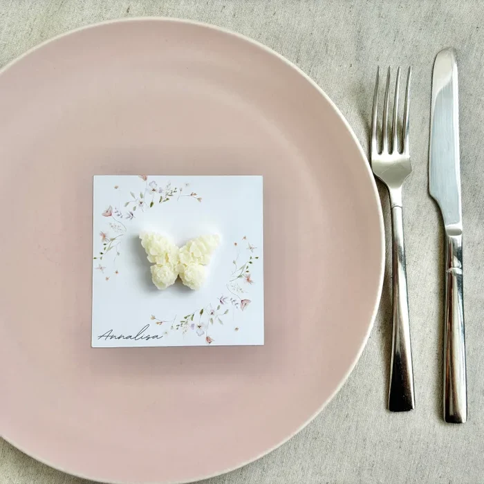 Segnaposto per eventi con Candela profumata Farfalla personalizzabile - immagine 2