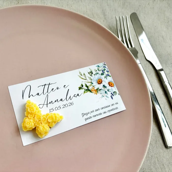 Segnaposto per eventi con Candela profumata Farfalla personalizzabile