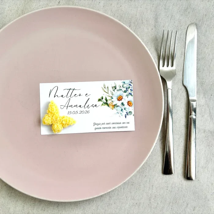 Segnaposto per eventi con Candela profumata Farfalla personalizzabile - immagine 2