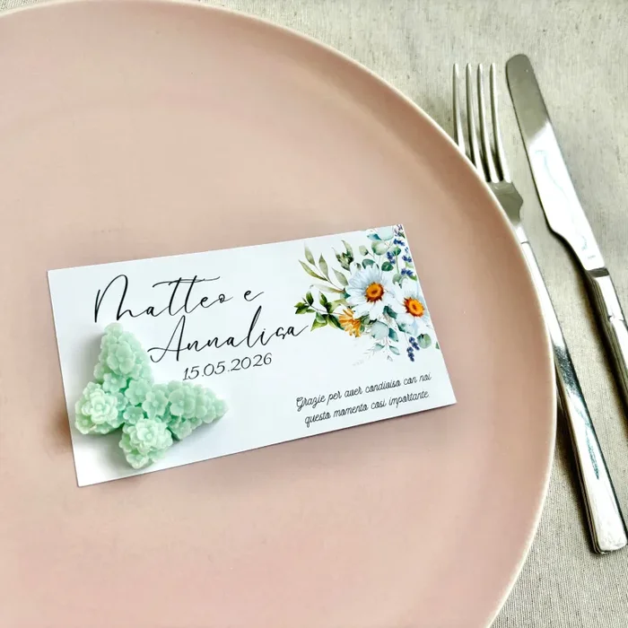 Segnaposto per eventi con Candela profumata Farfalla personalizzabile - immagine 3