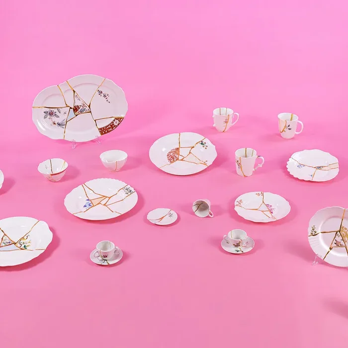 Seletti Piatto da Dessert Kintsugi in Porcellana D21 cm - immagine 3