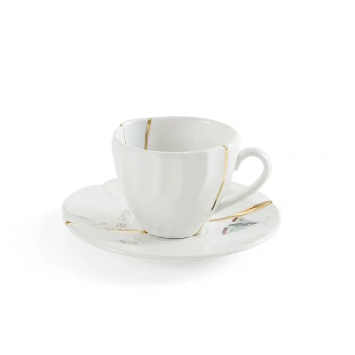 Seletti Tazzina da Caffè Kintsugi con Piattino in Porcellana - immagine 3
