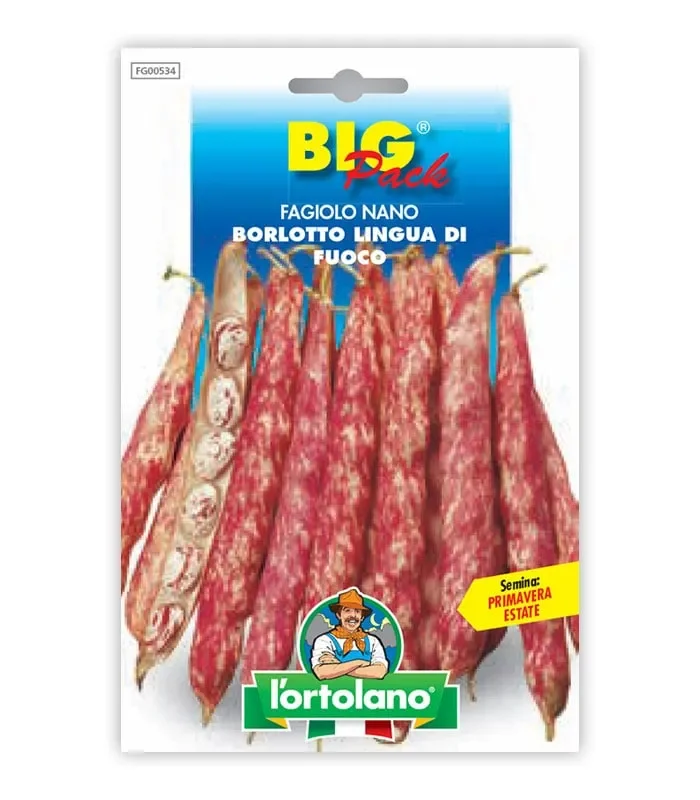 Semi da orto – Fagiolo Nano Borlotto Lingua di Fuoco