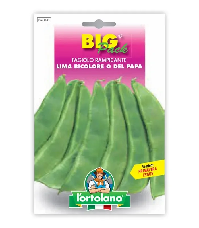 Semi da orto – Fagiolo Rampicante Lima Bicolore o del Papa