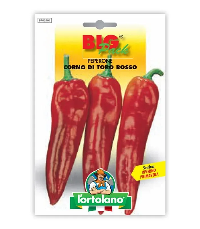 Semi da orto – Peperone Corno di Toro Rosso
