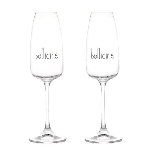 SET 2 FLUTE IN VETRO SOFFIATO