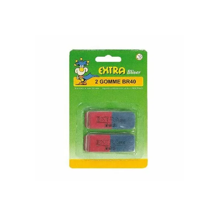 Set 2 gomme bicolore