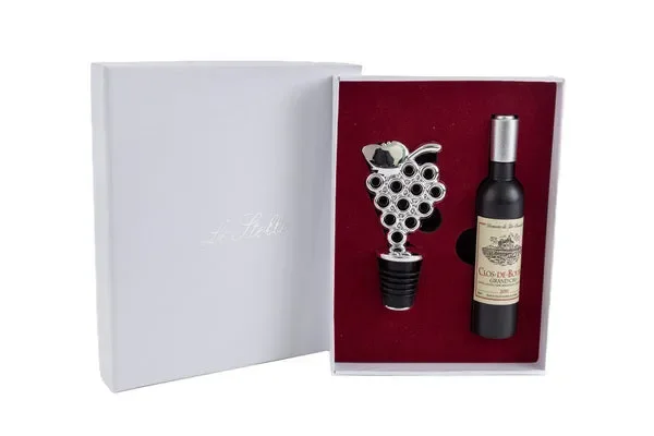 SET 2 PZ ACCESSORI VINO C/ASTUCCIO Fornitura