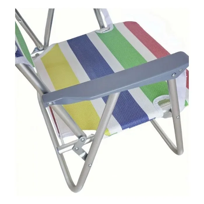 Set 2 sedie pieghevoli in alluminio da spiaggia e campeggio con braccioli Sconti - immagine 3