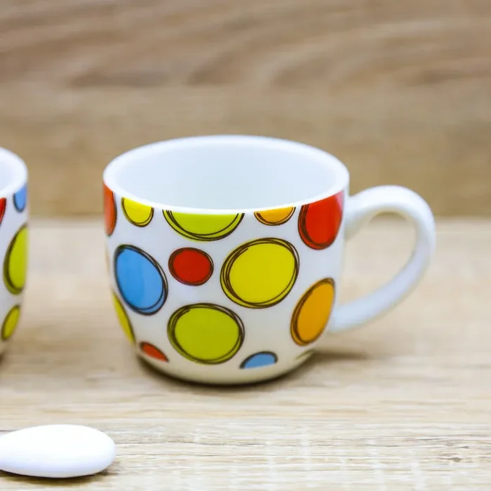 Set 2 Tazzine con Bolle Colorate “Caffettino” Cuore Matto - immagine 3