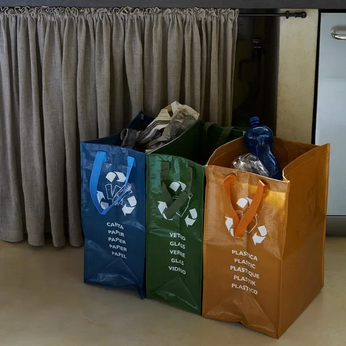 Set 3 contenitori per raccolta differenziata – Ricicla Bag - immagine 2