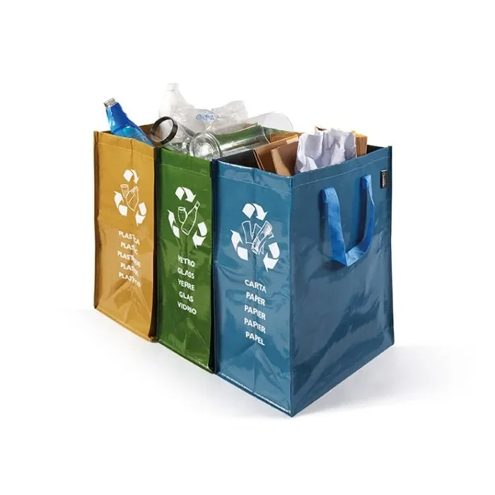 Set 3 contenitori per raccolta differenziata – Ricicla Bag - immagine 3