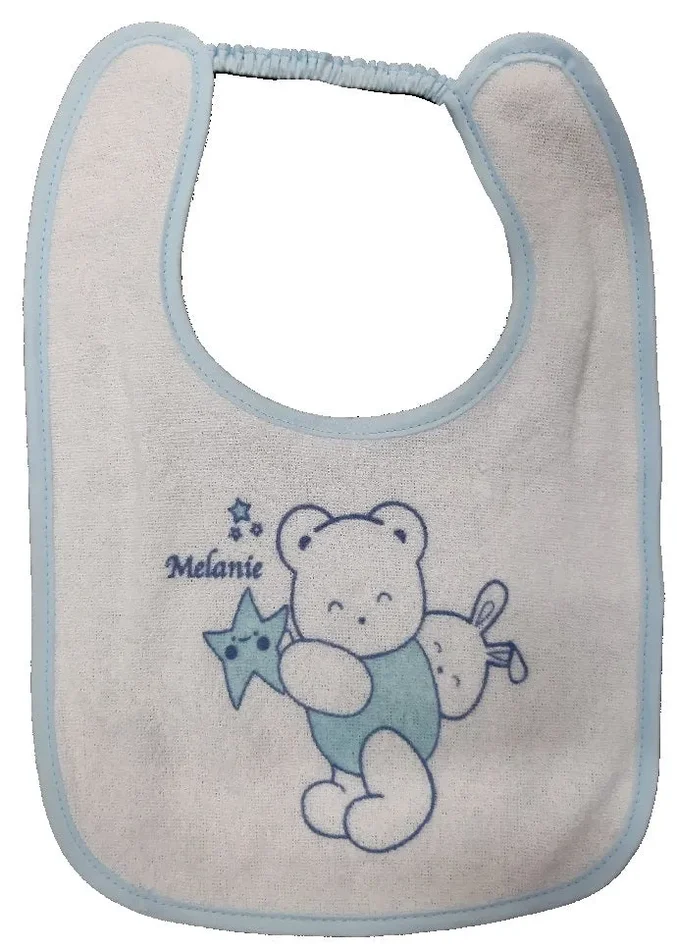 set 6 bavette neonato melanie art ba012 colore a scelta misura unica - immagine 3