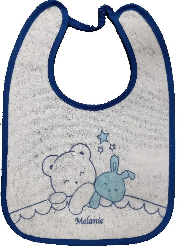 set 6 bavette neonato melanie art ba013 colore a scelta misura unica - immagine 3