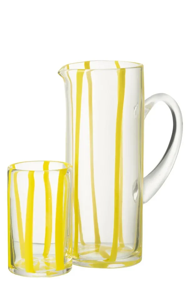 SET 6 BICCHIERI RIGATI IN VETRO - immagine 2