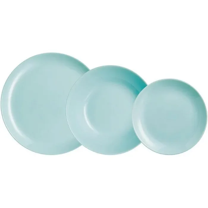 Set da tavola 18 piatti in vetro turchese – Diwali