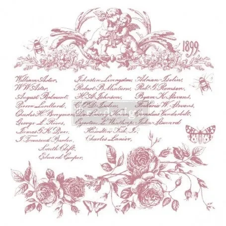 Set di timbri – floral script – misura 30,48 cm x 30,48 cm