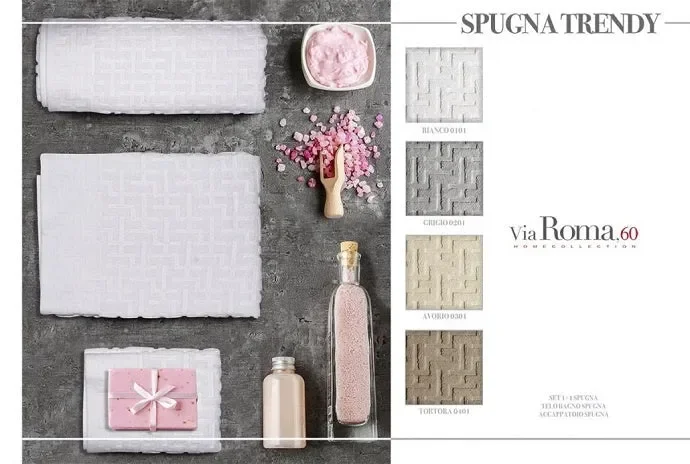 set spugna 1+1 via roma 60 art trendy colore a scelta misura unica