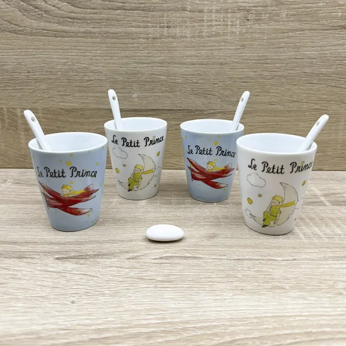 Set Tazzine Aereo e Luna Il Piccolo Principe