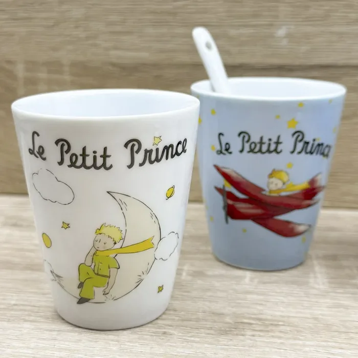Set Tazzine Aereo e Luna Il Piccolo Principe - immagine 2