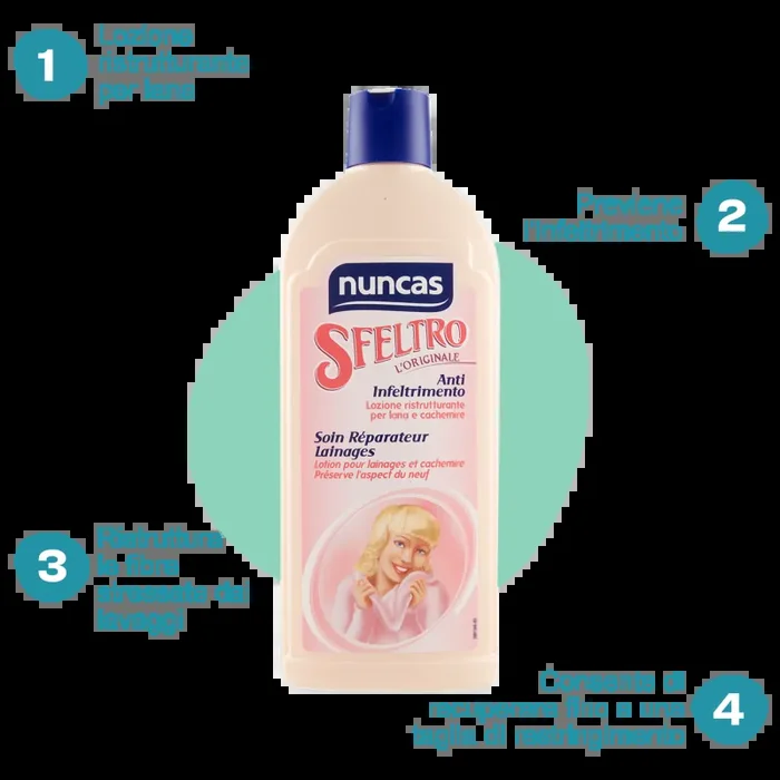 Sfeltro Lozione Ristrutturante Lana e Cachemere – 500ml - immagine 2