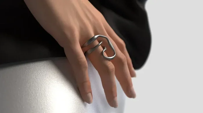 Shapeless – anello in acciaio inox stampa diretta 3D