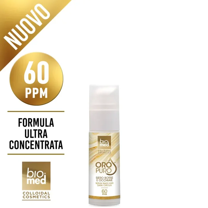 SIERO BORSE OCCHIAIE ALL’ORO ATTIVO 60ppm – BIOMED 30ml Fornitura