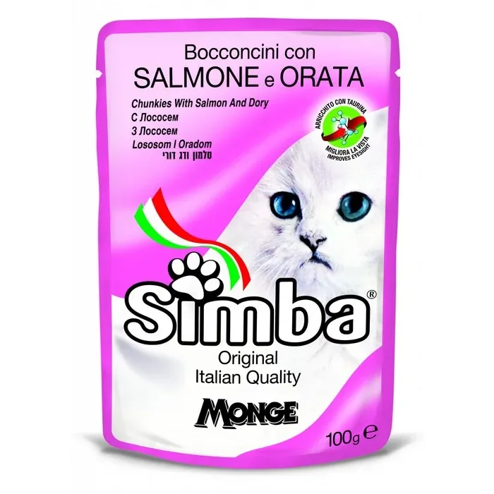 Simba Gatto Bocconcini con Salmone e Orata 100g