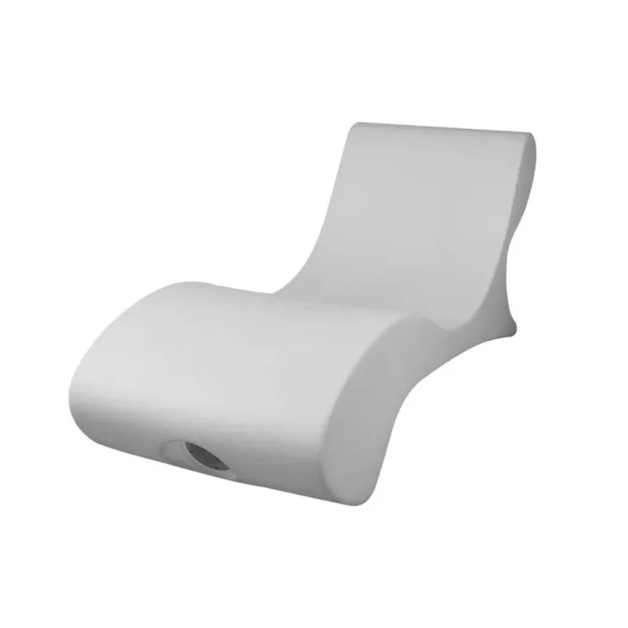 SINED Andromeda Chaise Longue Realizzata In Polietilene Da 168x60x67 Cm Bianca