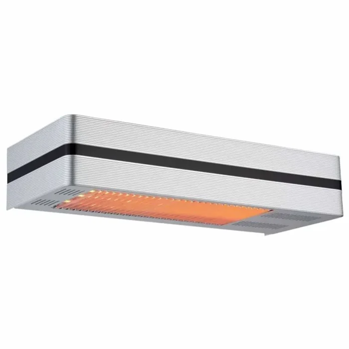 SINED Caldo Ira Inox 2000 Riscaldatore a Infrarossi Da Patio Con 2000w Regolabile Argento