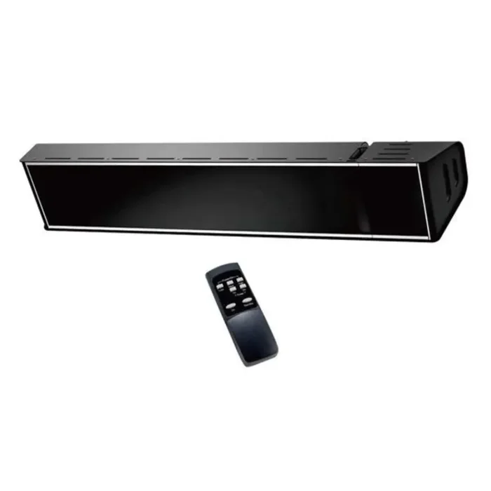 SINED Caldo Vetro Nero 2000 Riscaldatore Infrarossi Cristallo Da 2000w Nero