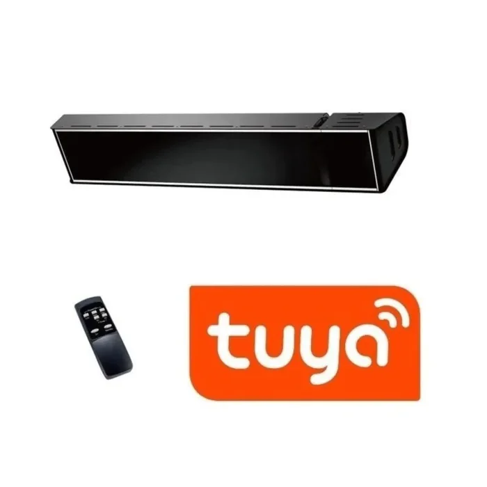 SINED Caldo Vetro Nero 2000 Wifi Riscaldatore Infrarossi Wifi Con Cristallo Da 2000w Nero