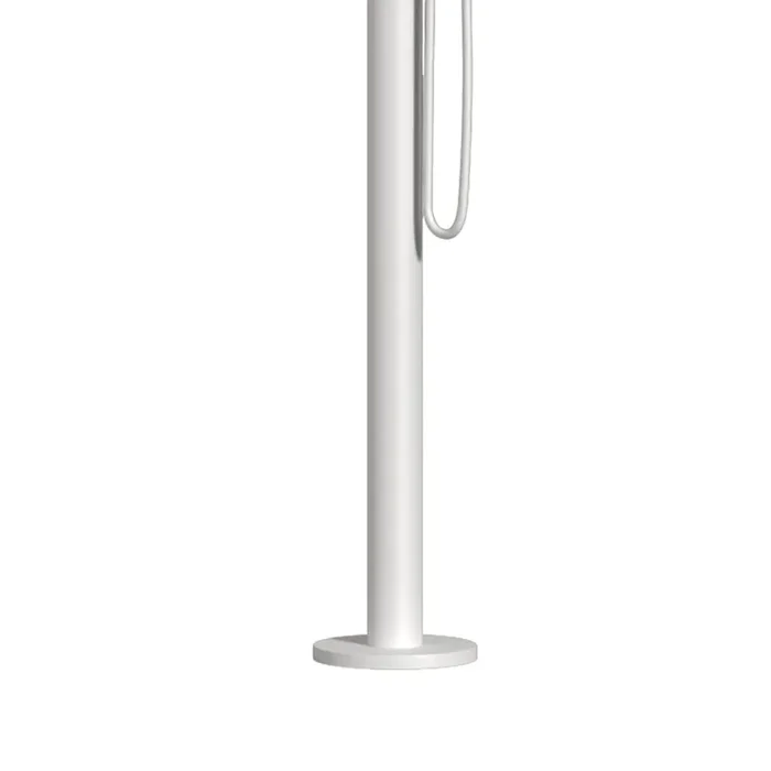 SINED Chia Doccia Per Esterni In Acciaio 316l Soffione e Doccino h 230 Cm Inox Bianca - immagine 3