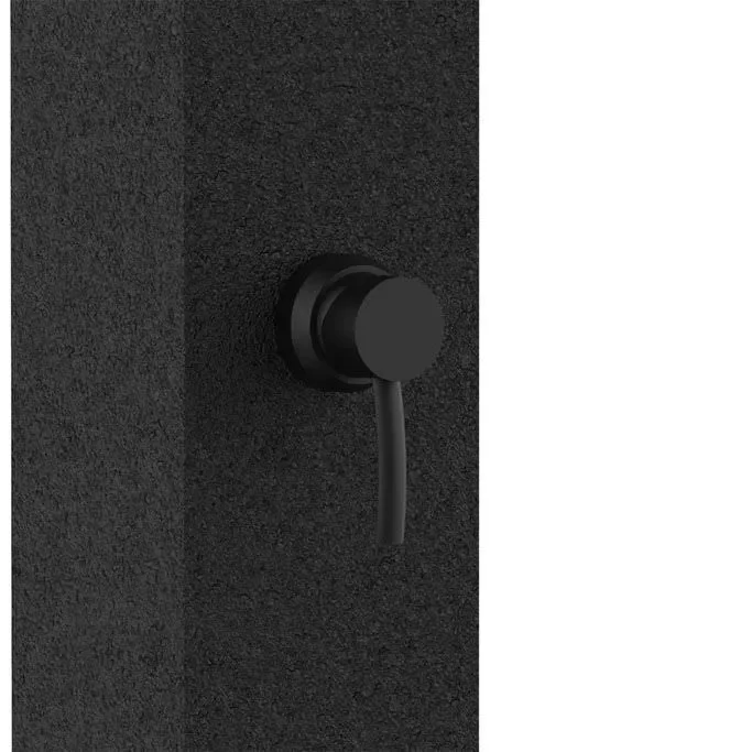 SINED Dino Doccia Solare Calda Da Esterno Con Base In Alluminio e Tubo In Acciaio Nero - immagine 3