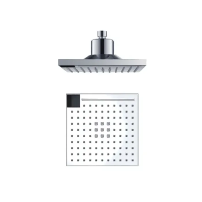SINED Led 5 Soffione Quadrato Con Luce Led a 3 Getti e Sensore a Infrarossi Grigio Sconti