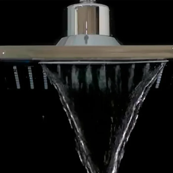 SINED Led 5 Soffione Quadrato Con Luce Led a 3 Getti e Sensore a Infrarossi Grigio Sconti - immagine 3