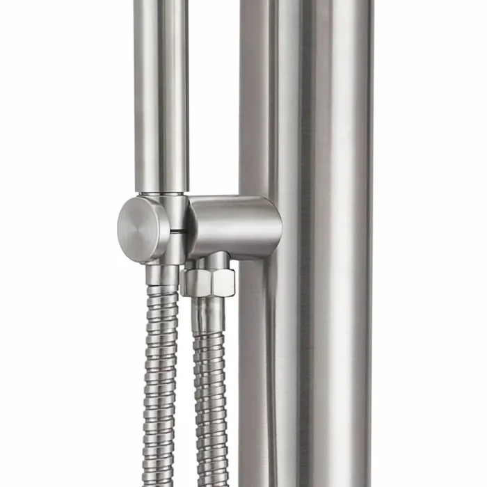 SINED Oristano Mini Piantana In Acciaio Inox 316l Per Esterno Vasca Con Doccetta Inox - immagine 3