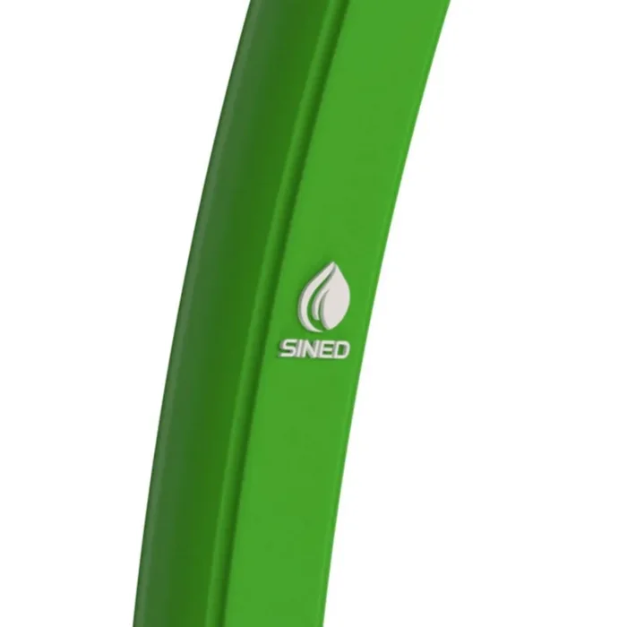 SINED Sole Doccia a Riscaldamento Solare Curva In Polietilene Hd Con Lavapiedi Verde - immagine 2