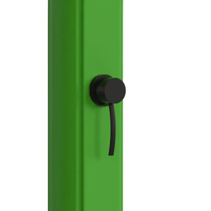 SINED Sole Doccia a Riscaldamento Solare Curva In Polietilene Hd Con Lavapiedi Verde - immagine 3