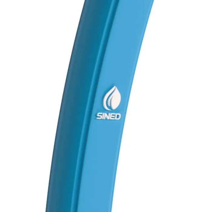 SINED Sole Doccia Riscaldamento Solare Curva In Polietilene Con Lavapiedi Da 25 Lt Blu - immagine 2