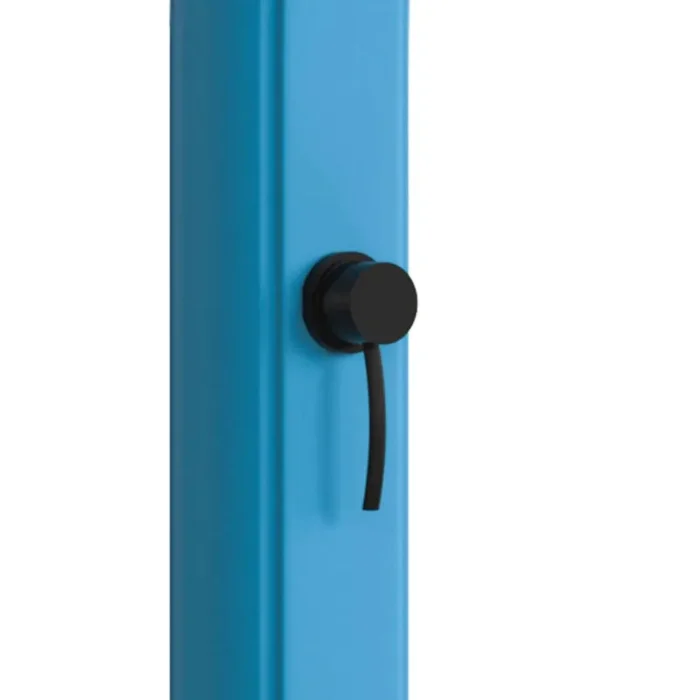 SINED Sole Doccia Riscaldamento Solare Curva In Polietilene Con Lavapiedi Da 25 Lt Blu - immagine 3